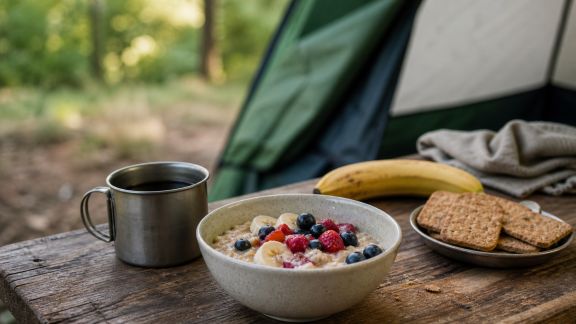 Petits-déjeuners faciles et nutritifs lors d’une nuit sous la tente