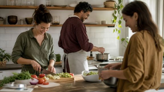 S’organiser pour cuisiner en groupe : tâches, équipements et partage