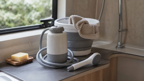 Comparatif des solutions de douche compacte et discrète pour la route